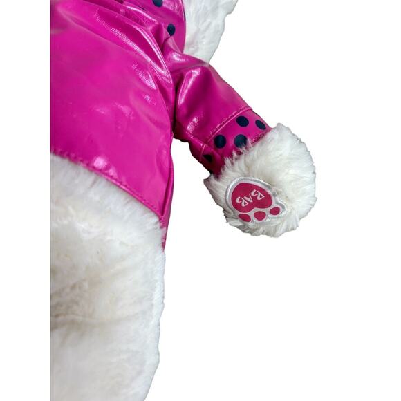 Build A Bear Girl Scout White Cookie Bear 16" Pink Bow Jacket Teddy Bear - Picture 3 of 7